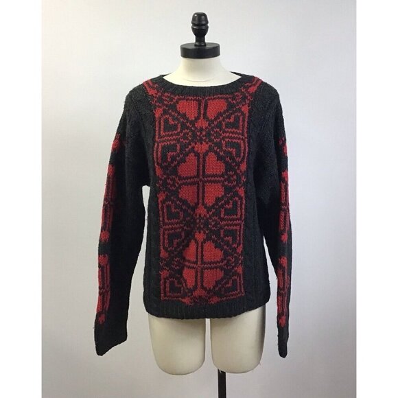 The Woolrich Woman Vintage Heart Sweater Size Medium - Picture 1 of 2